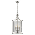 Eglo 3X60W Pendant W/ Brushed Nickel Finish And Metal Cage Shade 202806A